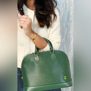 Louis Vuitton Green Epi Leather Alma 🍃